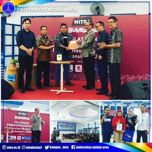 UMA dan Bukalapak bekerjasama dalam kegiatan pembinaan Pusat Karir dan Kewirausahaan Universitas Medan Area kepada UKM di Sumatera Utara