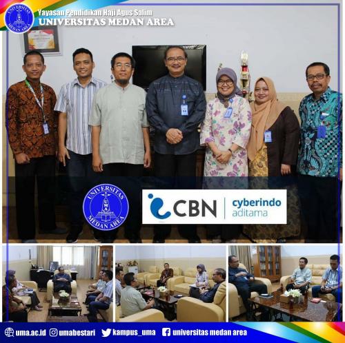 Penjajakan kerjasama Education Knowledge Bidang Informasi Tekhnologi antara UMA dengan CBN | Cyberindo Aditama Jakarta- Indonesia